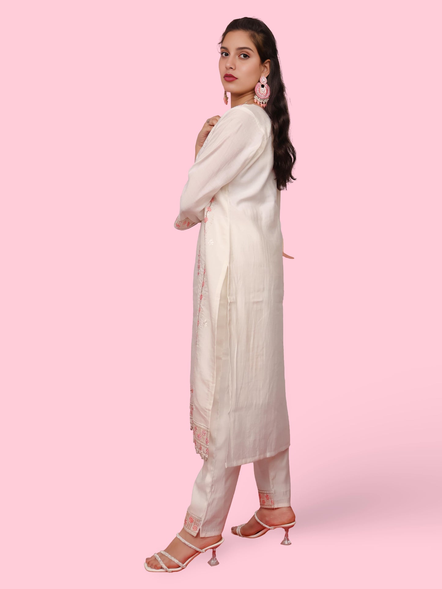 Women's Cotton Rayon Kurta-Pant, and Dupatta Set