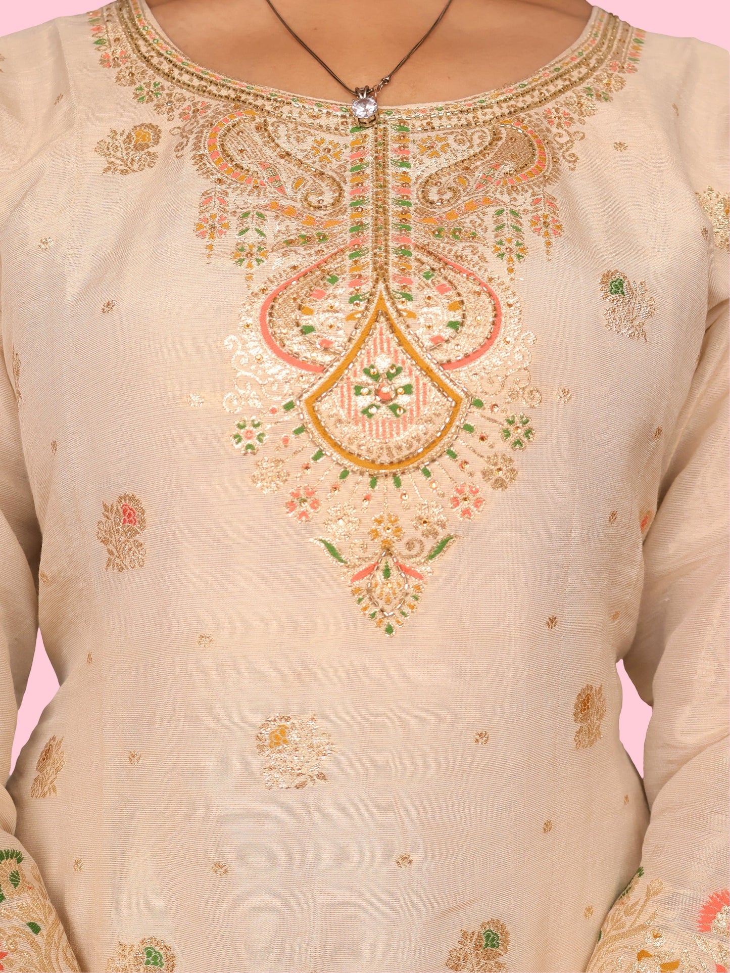 Women's Silk Kurta-Pant, and Dupatta Set