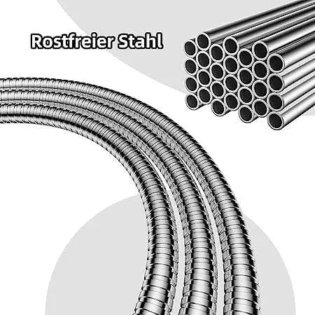 Fossa Large Bore Shower Hose 1Mtr Universal Anti-Kink and Leak-Proof Hose Pipe