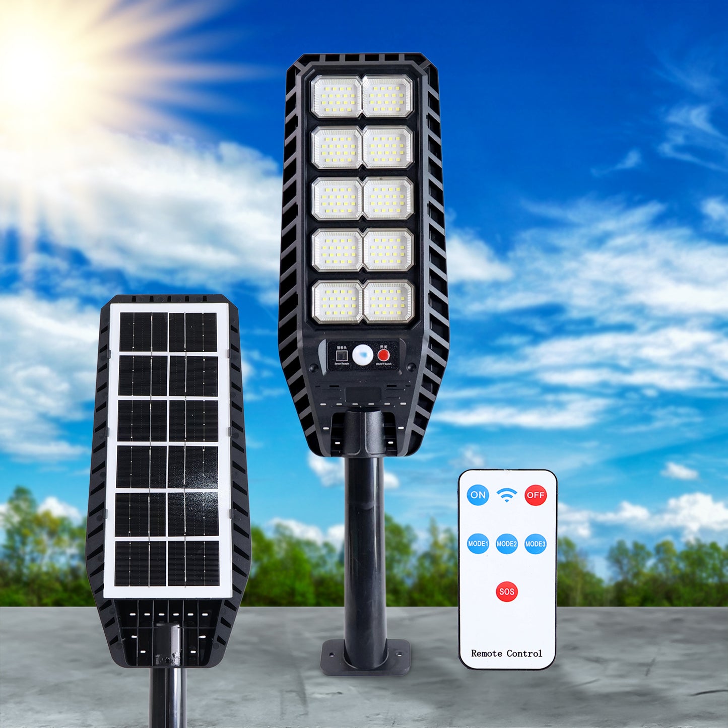 High-powered Solar Led Street Light With Motion Sensor  Remote Control