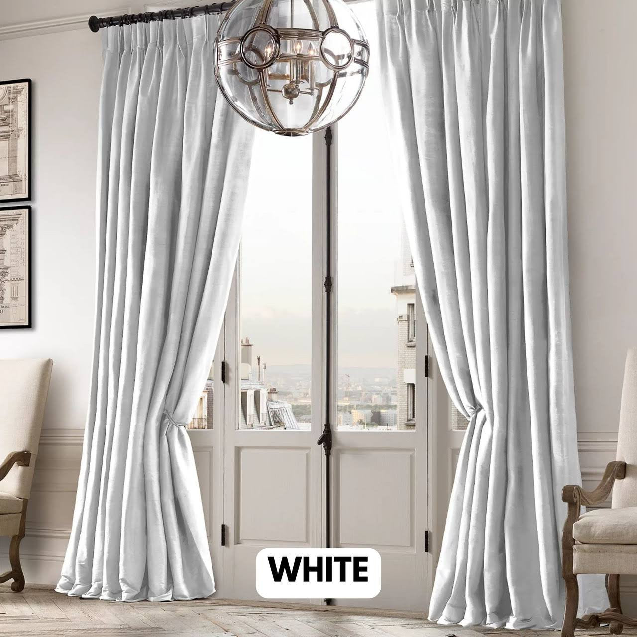 Luxury Raw Silk Pinch Pleated Curtains | OEKO-TEX Certified | Made in UK | Blackout/Light Filtering